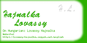 hajnalka lovassy business card